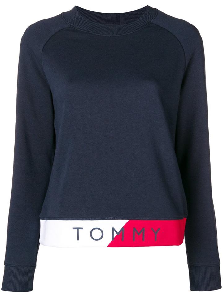 Tommy Hilfiger Logo Hem Sweatshirt - Blue