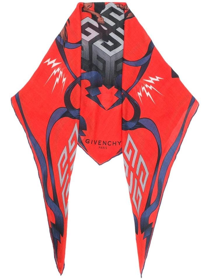 Givenchy Printed Scarf - Red