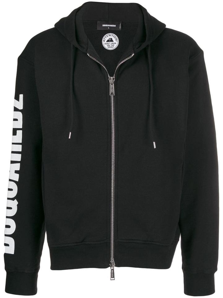 Dsquared2 Logo Print Hoodie - Black