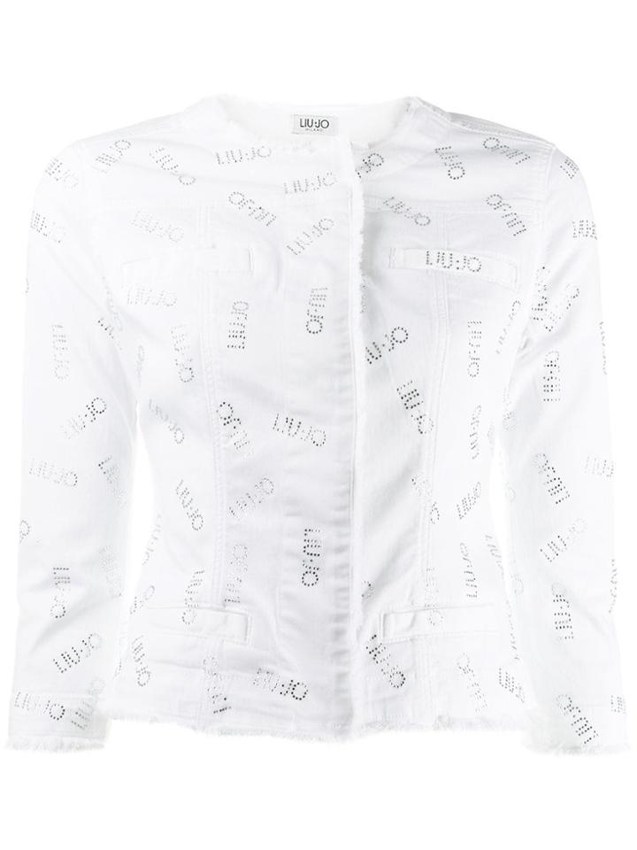 Liu Jo Fitted Denim Jacket - White