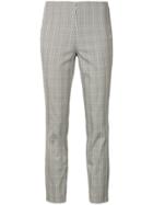 Rag & Bone Checked Cropped High-rise Trousers - Grey