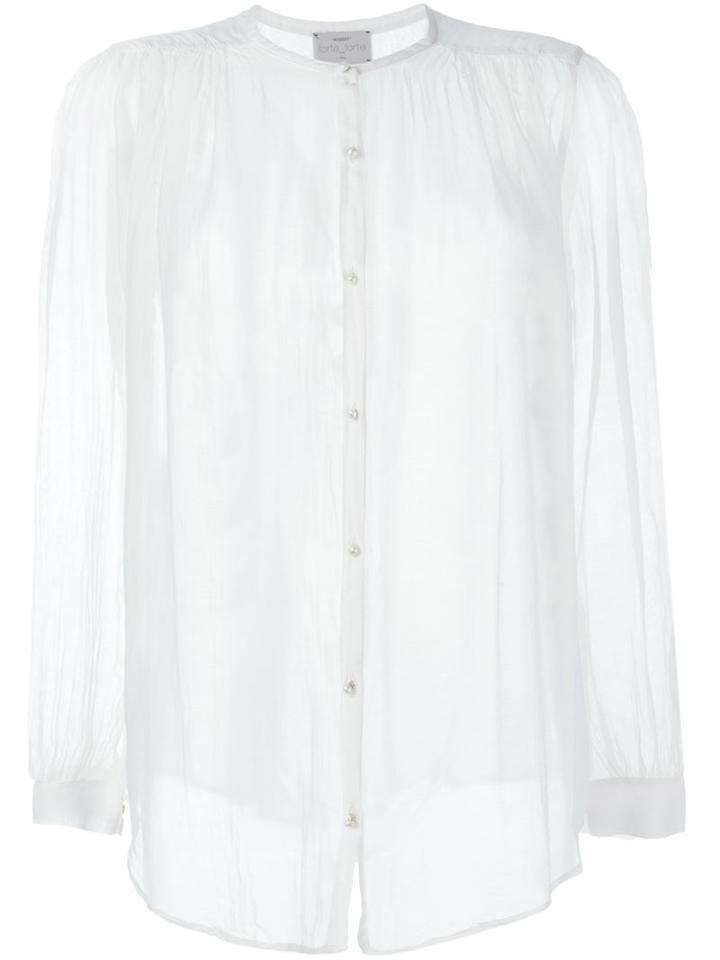 Forte Forte Collarless Sheer Shirt