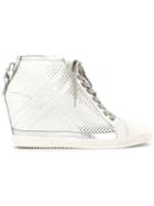 Hogan Rebel Wedged Sneakers, Women's, Size: 39, White, Rubber/calf Leather