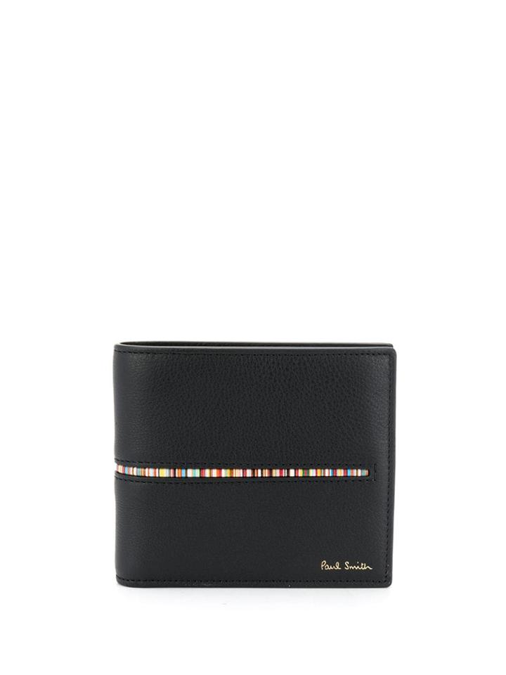 Paul Smith Bright Stripe Billfold Wallet - Black