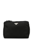 Prada Pre-owned Triangular Logo Cosmetic Bag - Black