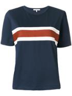 Ganni Crew Neck Striped T-shirt - Blue