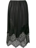 Helmut Lang Lace Detail Skirt - Black