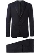 Tagliatore - Contrast Trim Dinner Suit - Men - Virgin Wool/spandex/elastane/cupro - 46, Blue, Virgin Wool/spandex/elastane/cupro