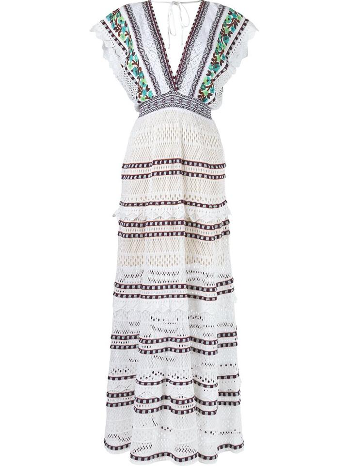 Cecilia Prado Knit Maxi Dress, Women's, Size: G, White, Viscose
