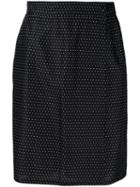 Versace Pre-owned High Rise Dotted Skirt - Black