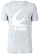 Mcq Alexander Mcqueen Swallow Print T-shirt, Men's, Size: Large, Grey, Cotton