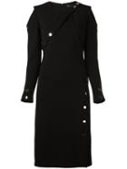 Versace Cut-out Midi Dress, Women's, Size: 42, Black, Polyamide/spandex/elastane/viscose/silk