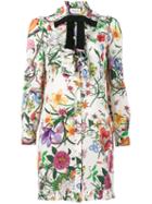 Gucci - Floral Snake Print Shirt Dress - Women - Silk/cotton/viscose - 44, White, Silk/cotton/viscose