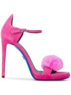 Loriblu Fur Sandals - Pink & Purple