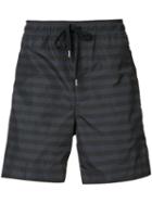 F.s.z - Striped Shorts - Men - Polyester - L, Blue, Polyester