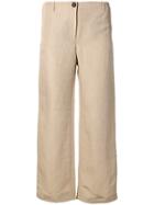 Aalto Cropped Flared Trousers - Neutrals