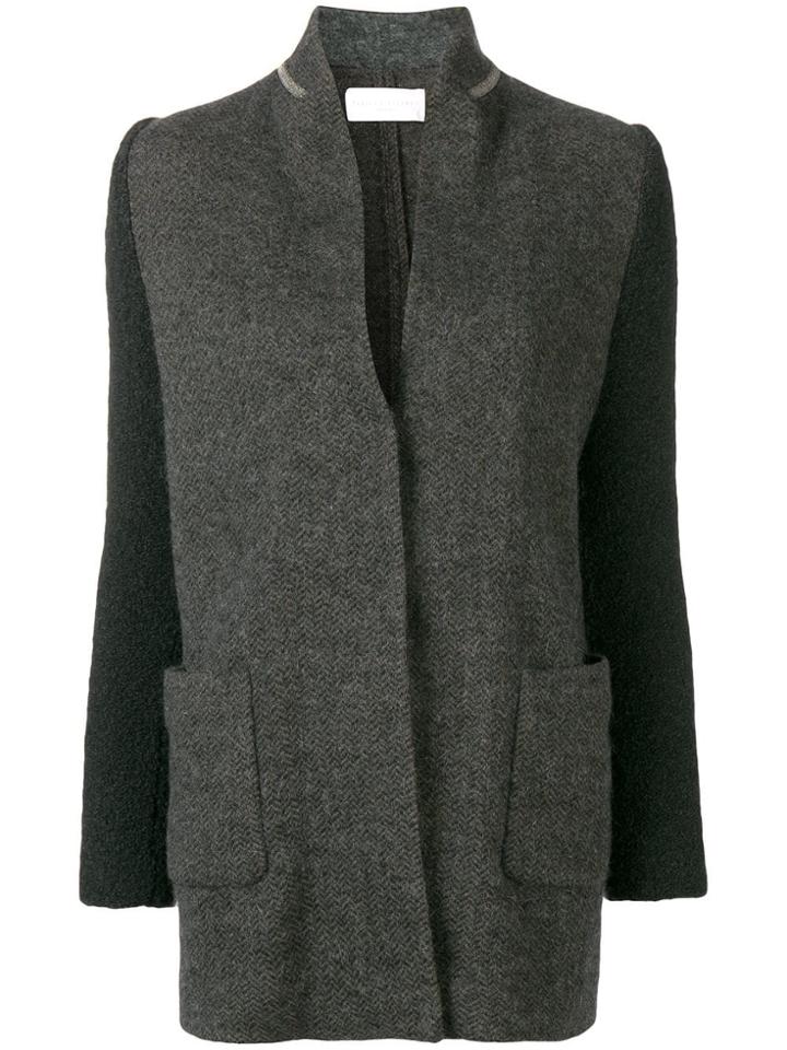 Fabiana Filippi Colour Block Multi-textured Jacket - Grey