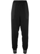 Nude Striped Cuffs Joggers, Women's, Size: 44, Black, Polyester/polyamide/spandex/elastane