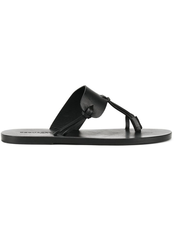 Dsquared2 Thong Sandals - Black