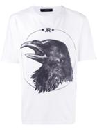 John Richmond - Raven Print T-shirt - Men - Cotton - S, White, Cotton