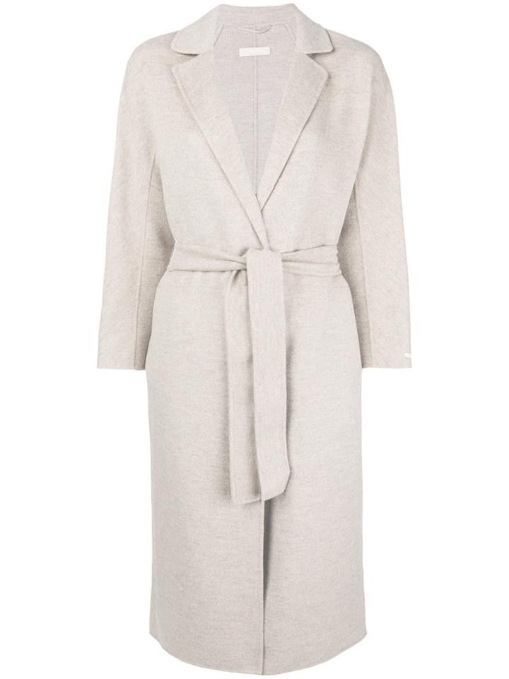 's Max Mara Midi Belted Coat - Nude & Neutrals