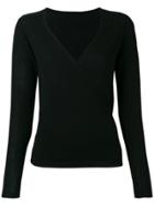 Sottomettimi Wrap V-neck Jumper - Black