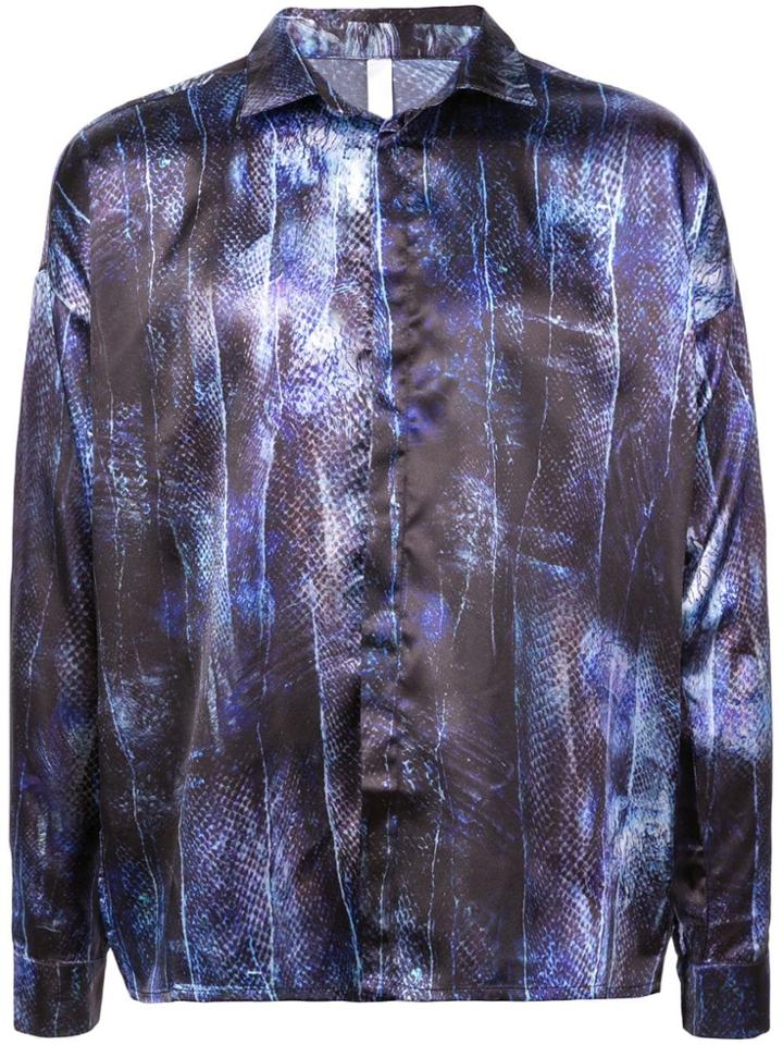 Cottweiler Snakeskin Print Shirt - Purple