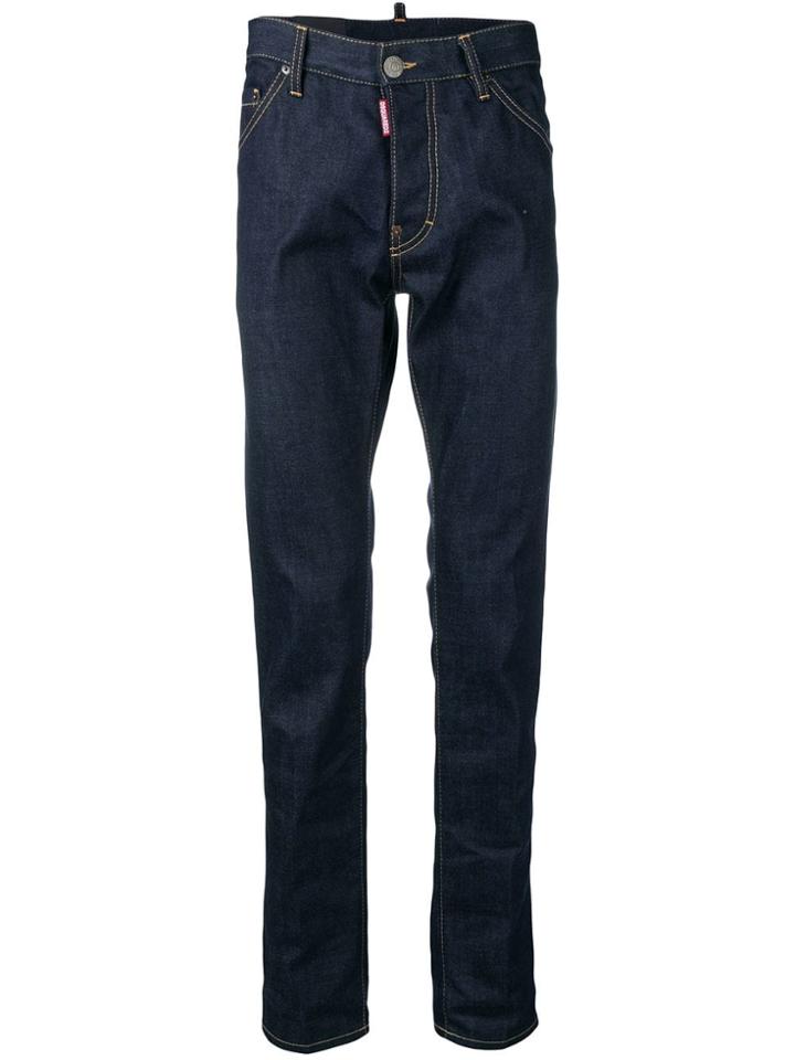 Dsquared2 Contrast Stitch Jeans - Blue