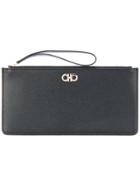 Salvatore Ferragamo Loop Handle Clutch - Black