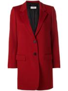 Alberto Biani Single Breasted Mid Coat - Red