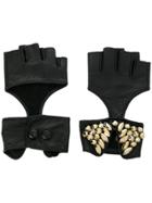 Karl Lagerfeld Fingerless Party Gloves - Black