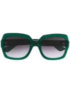 Gucci Eyewear Glitter Optyl Template Sunglasses - Green