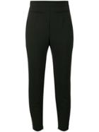 Alexander Mcqueen High Waisted Cropped Trousers - Black