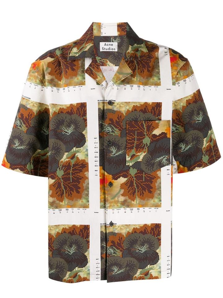 Acne Studios Odessa Floral-print Shirt - Neutrals