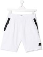 Stone Island Junior Teen Logo Patch Track Shorts - White