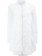 Comme Des Garçons Ruffled Trim Shirt, Women's, Size: Xs, White, Cotton