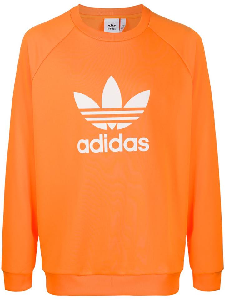 Adidas Trefoil Crew-neck Sweatshirt - Orange