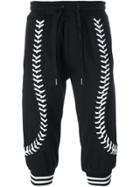 Ktz Laced Up Cropped Trousers - Black