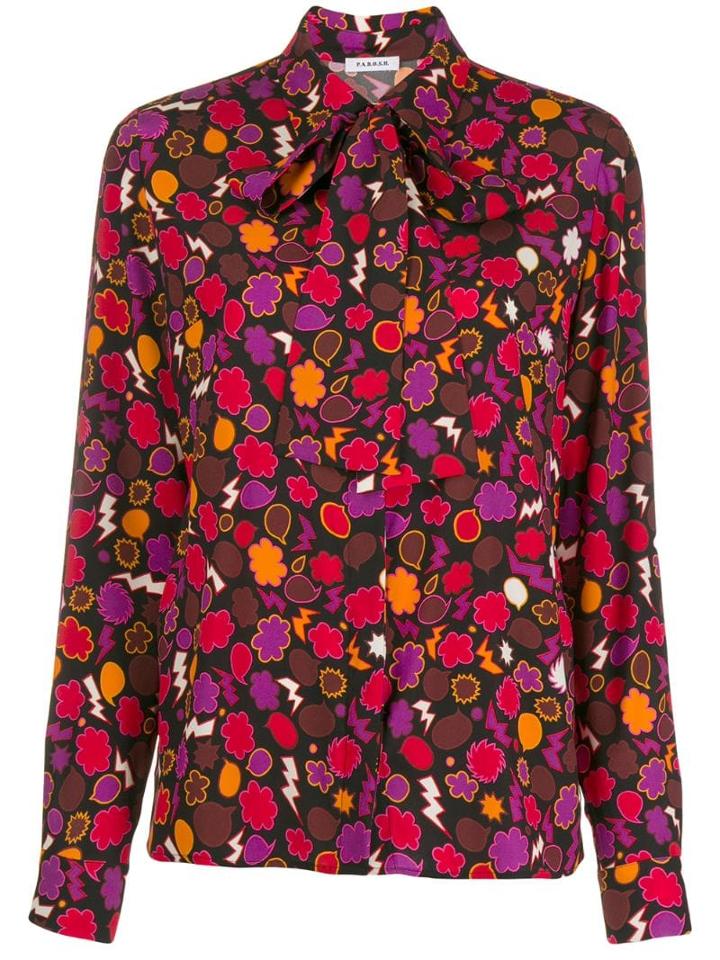 P.a.r.o.s.h. Graphic Print Blouse - Red