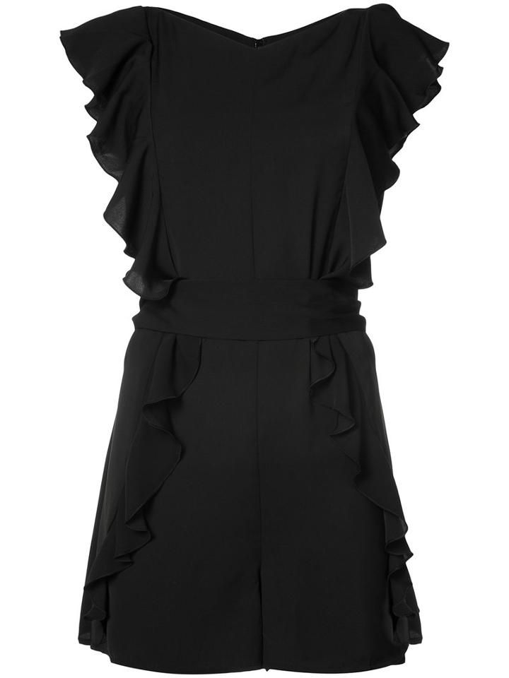 Zimmermann - Winsome Flute Playsuit - Women - Polyester - 0, Black, Polyester