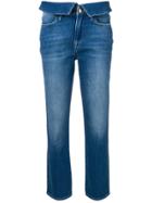 Frame Foldover Waist Jeans - Blue