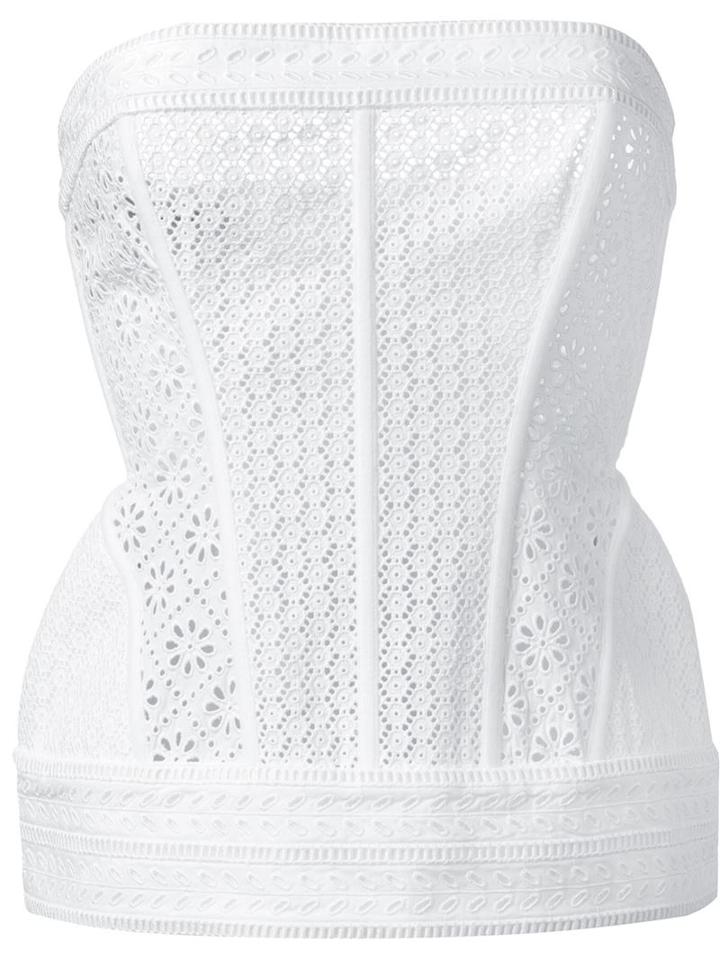 Philosophy Di Lorenzo Serafini Broderie Anglaise Bustier, Women's, Size: 40, White, Cotton/other Fibers