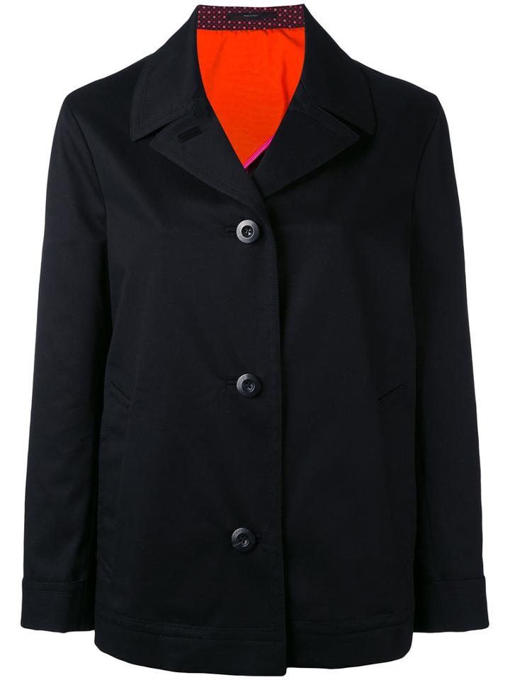 Paul Smith - Trench Style Jacket - Women - Cotton/spandex/elastane/cupro - 40, Black, Cotton/spandex/elastane/cupro