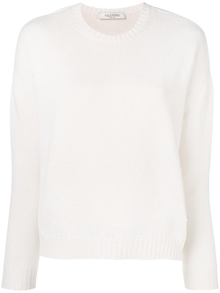 Valentino V Plaque Jumper - Neutrals