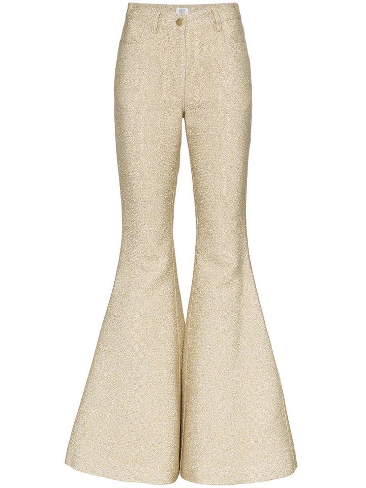 Rosie Assoulin Flared Trousers - Metallic
