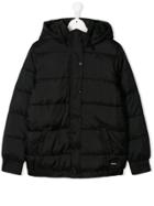 Dkny Kids Teen Hooded Puffer Jacket - Black