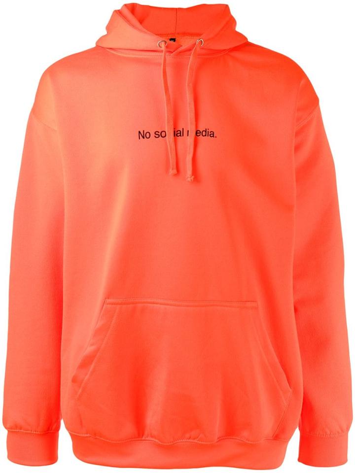 F.a.m.t. 'no Social Media' Hoodie - Orange