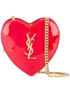 Saint Laurent Mini 'love' Crossbody Heart Bag, Women's, Red