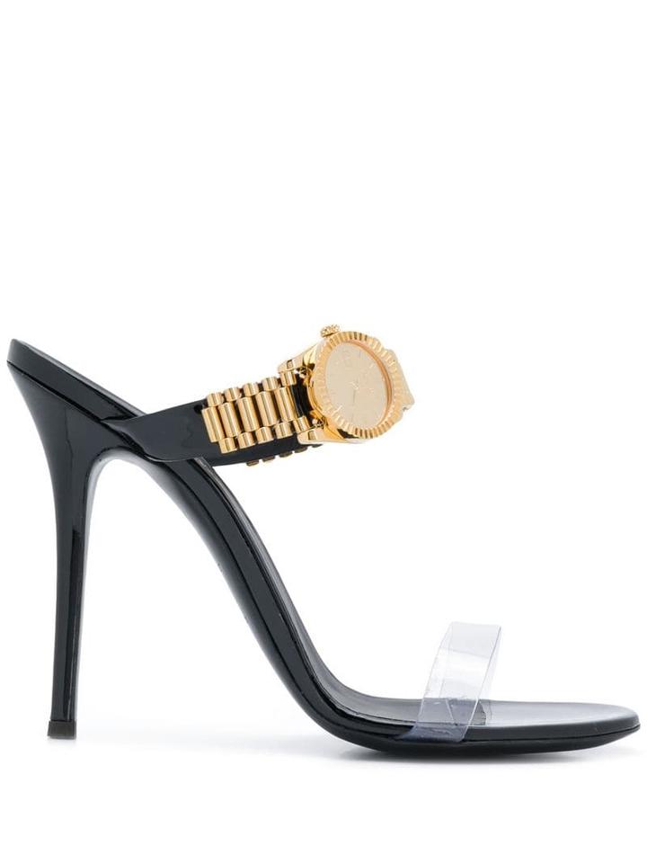 Giuseppe Zanotti Giuseppe Zanotti X Cowan Watch Sandals - Black