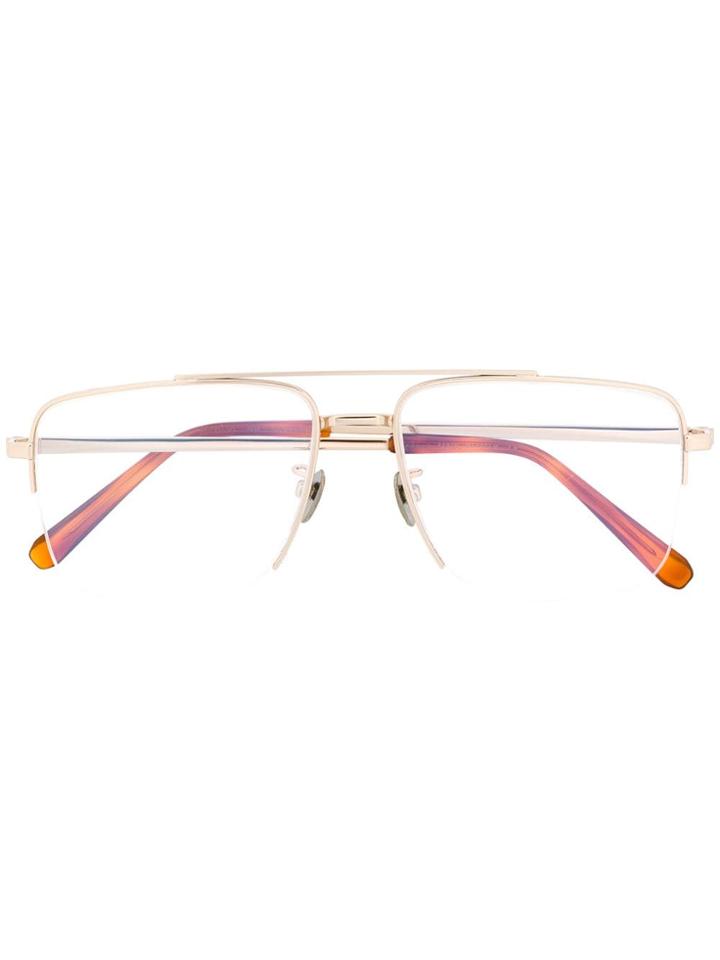 Brioni Classic Square Glasses - Gold